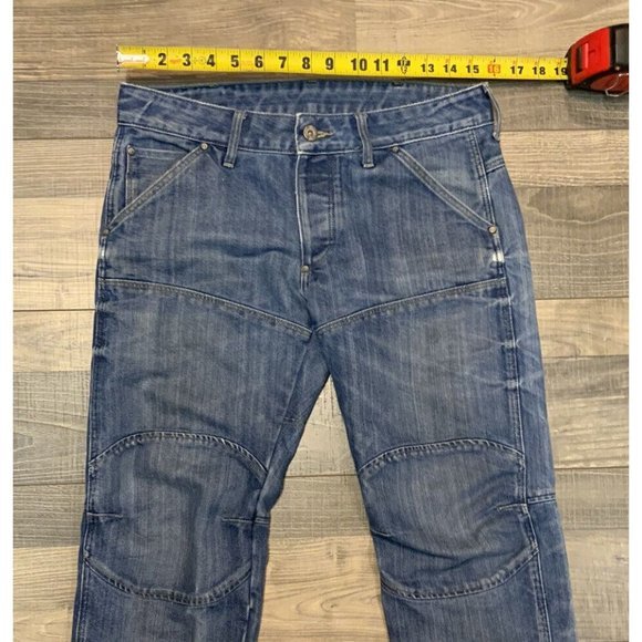G-Star RAW Men's US 30(31)x30(29) Blue Deconstructed 3D Low Tapered Jeans - Picture 8 of 10